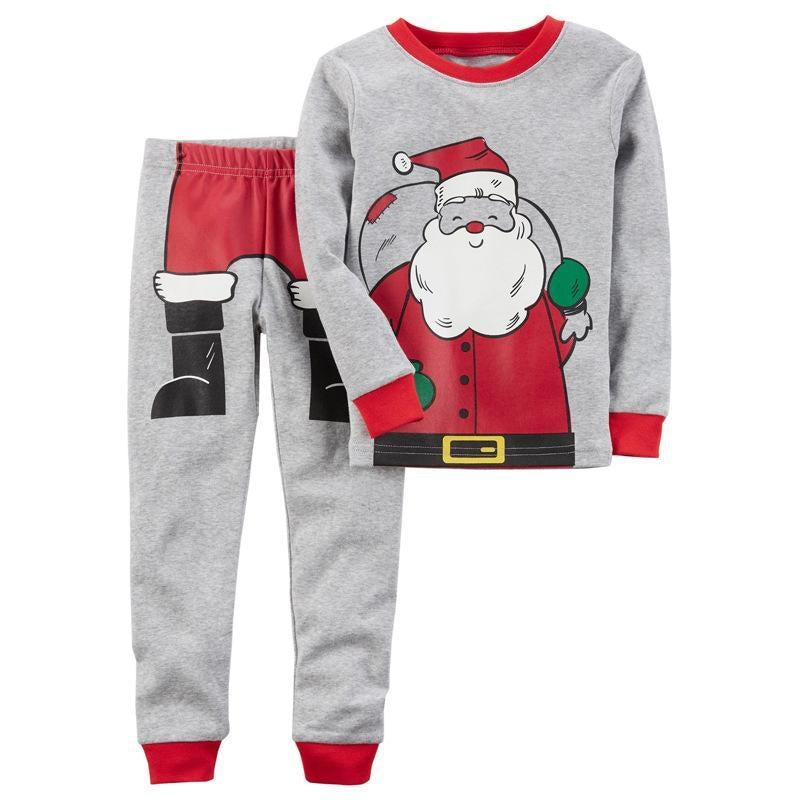 Boys Spring Christmas Santa Claus Long-sleeved Home Wear Pajamas 2 Pcs - MomyMall