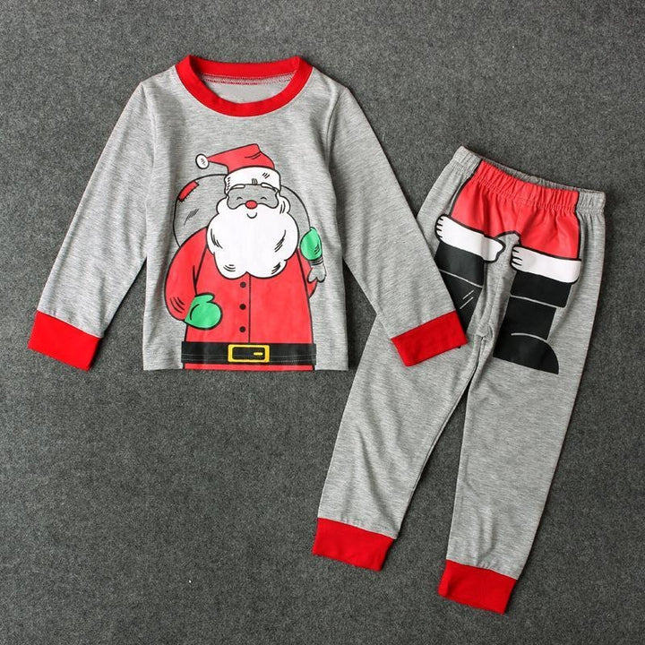 Boys Spring Christmas Santa Claus Long-sleeved Home Wear Pajamas 2 Pcs - MomyMall