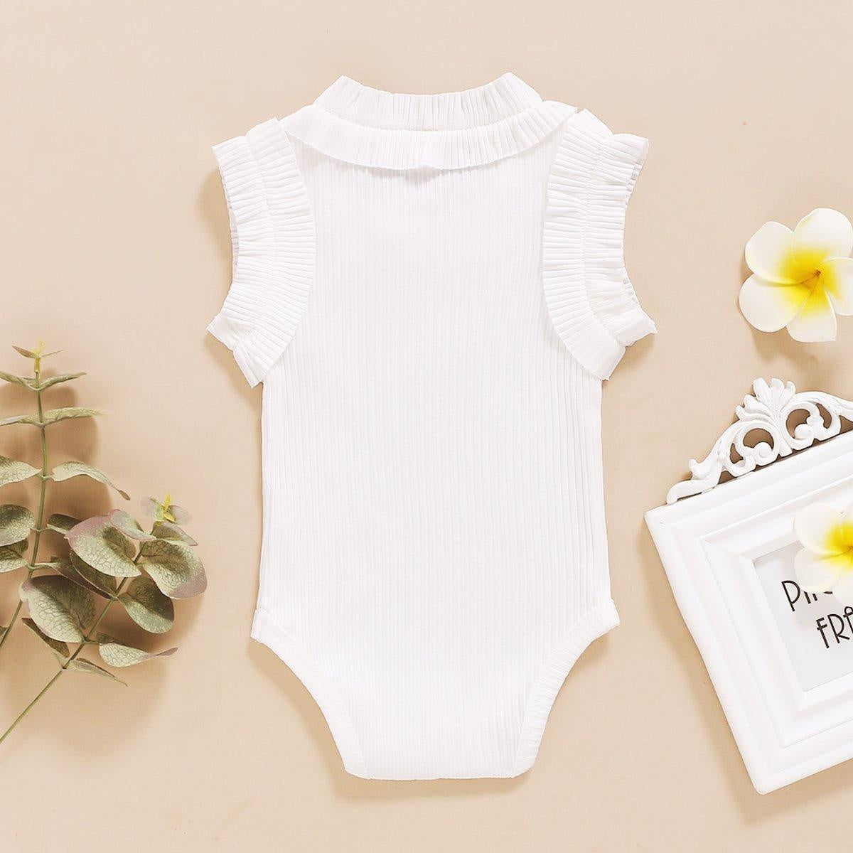 Lovely Solid Color Baby Romper