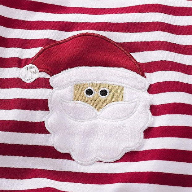 Christmas Santa Claus Printed Stripe Baby Jumpsuit - MomyMall