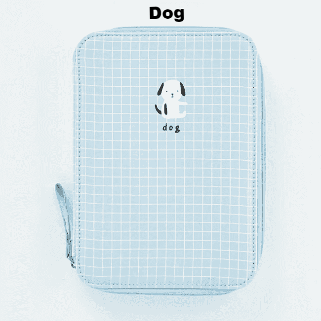 Check Pastels Stationery Case - MomyMall Dog