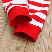 Kids Spring Autumn Christmas Long Sleeve Stripe Pajamas 2 Pcs - MomyMall