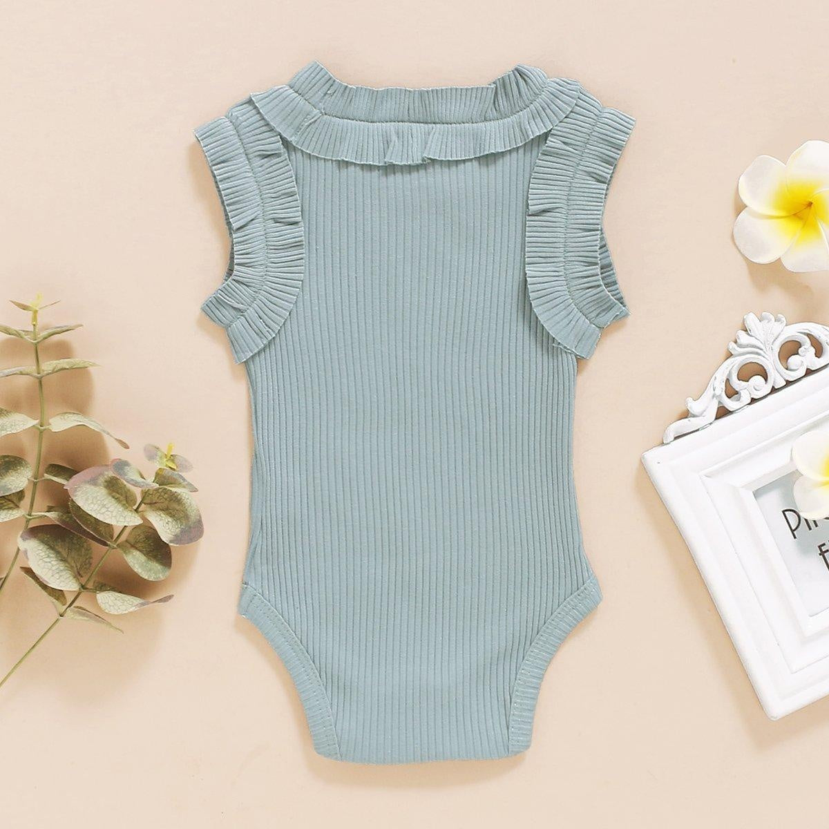 Lovely Solid Color Baby Romper