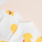 Lovely Cartoon Duck Printed Long-sleeve Baby Jumpsuit - MomyMall