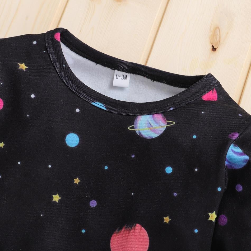 Baby Universe Star Printed Long Sleeve Jumpsuit