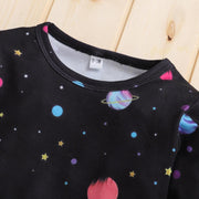 Baby Universe Star bedruckter Langarm-Overall 