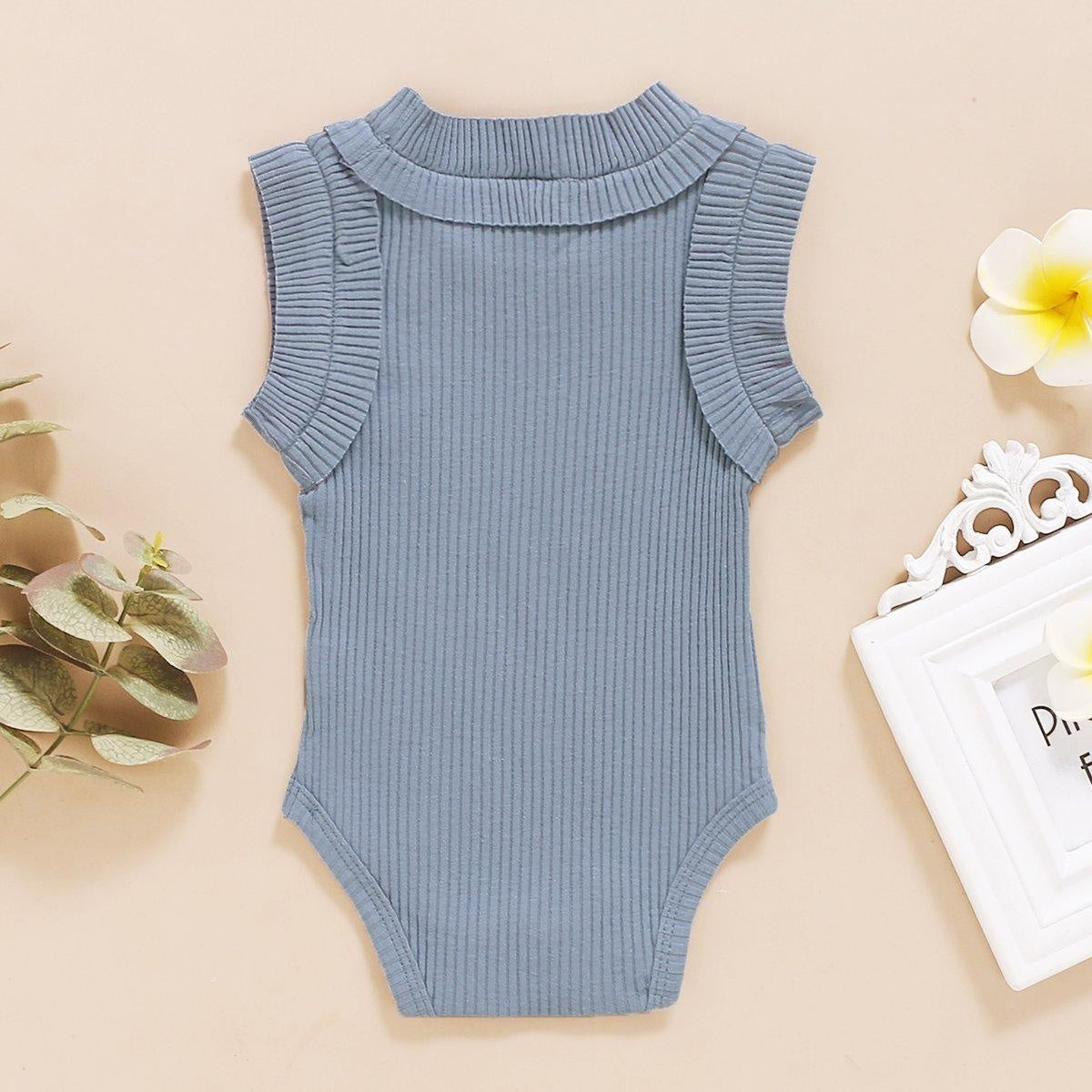 Lovely Solid Color Baby Romper