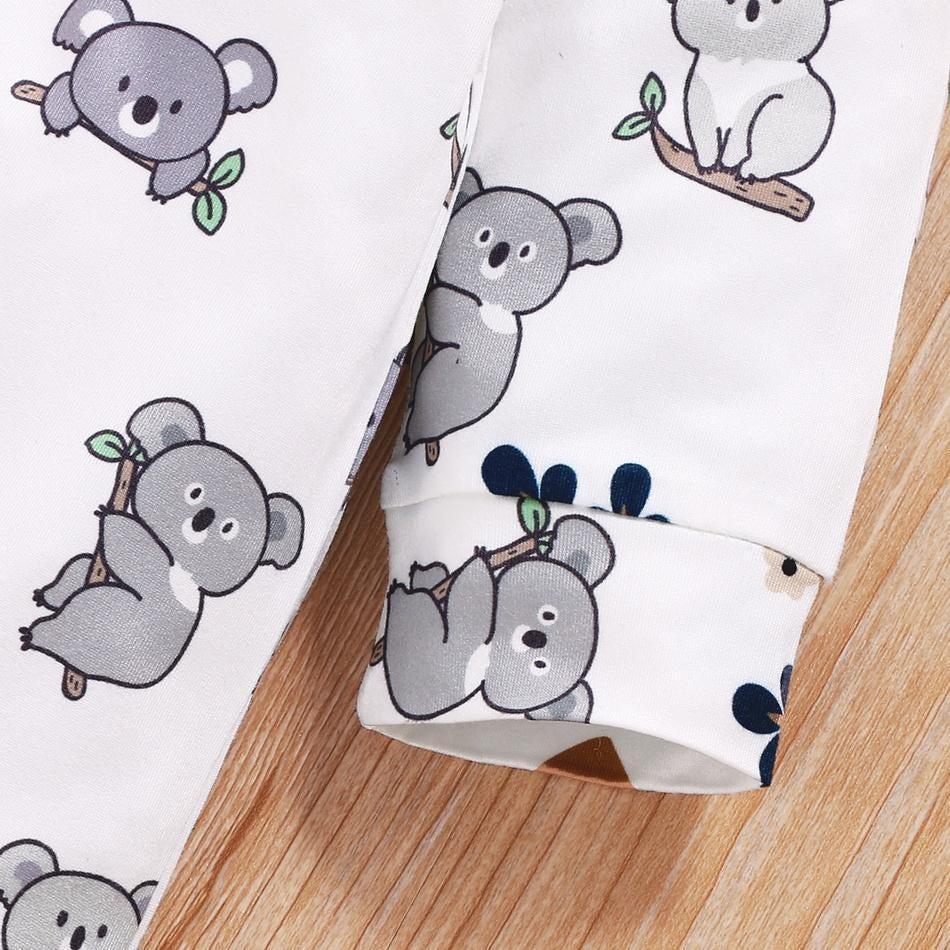 Cute Koala Printed Baby Jumpsuit