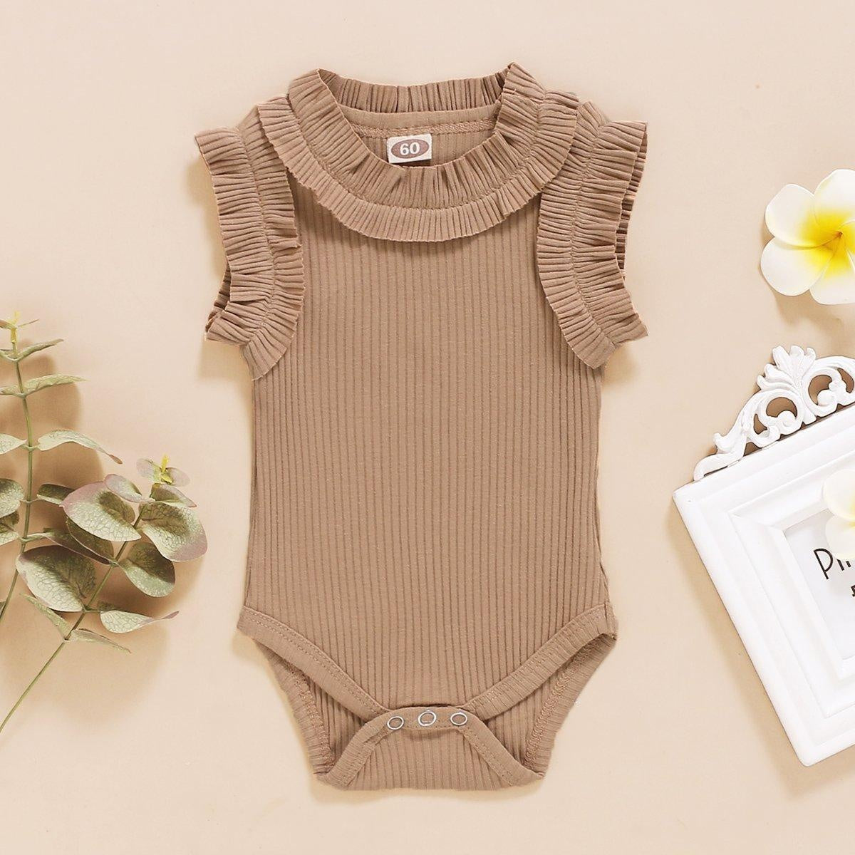 Lovely Solid Color Baby Romper