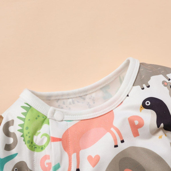 Sweet Animal Paradise Printed Baby Jumpsuit - MomyMall