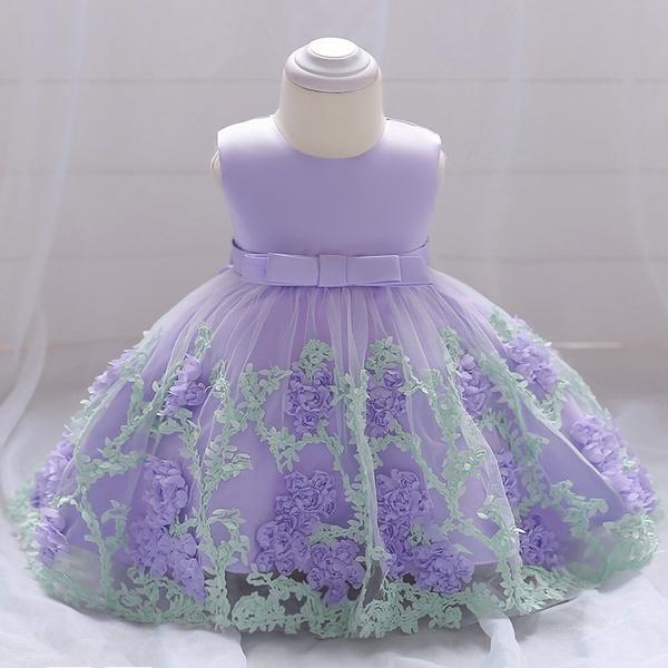Girls Toddler 3D Flowers Birthday Party Wedding Dresses - MomyMall