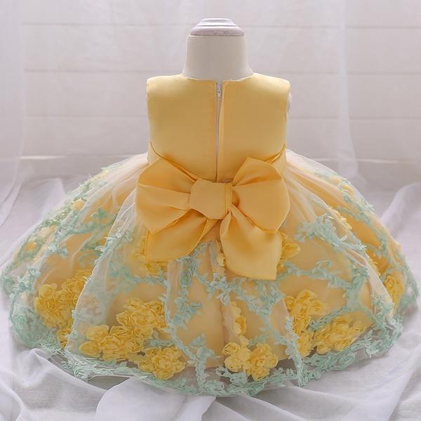 Girls Toddler 3D Flowers Birthday Party Wedding Dresses - MomyMall