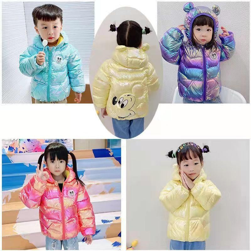 Baby Coat Boys Winter Jackets Fashion Bright Hooded Snowsuit 1-5Y - MomyMall