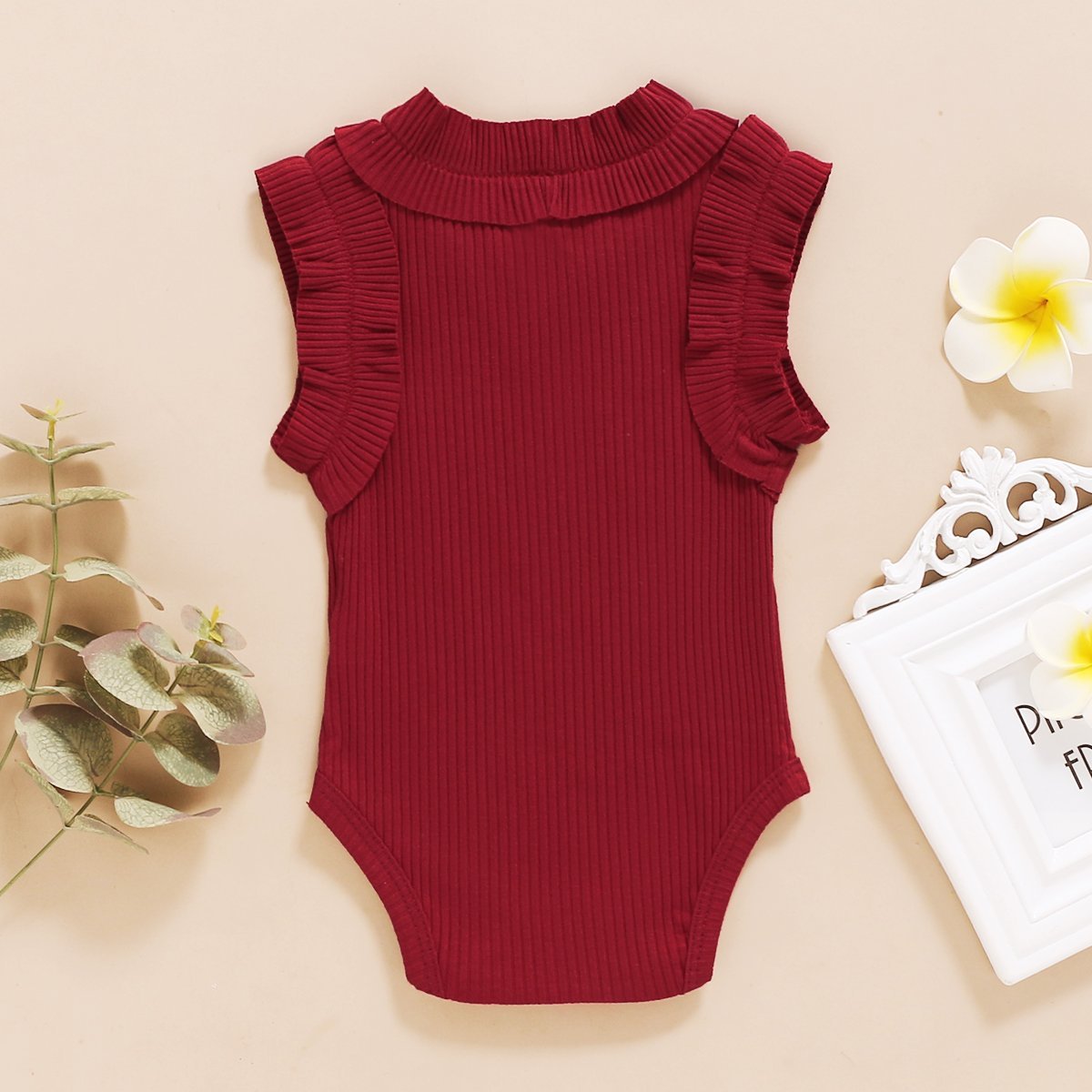 Lovely Solid Color Baby Romper