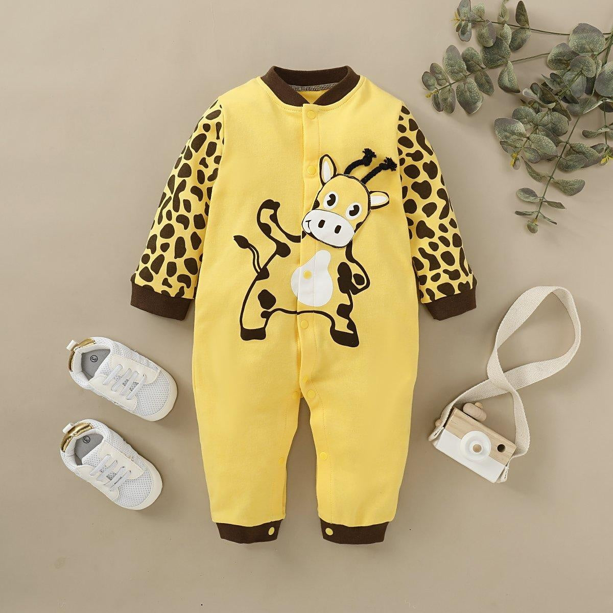 Cow Cartoon Pattern Jumpsuit - MomyMall