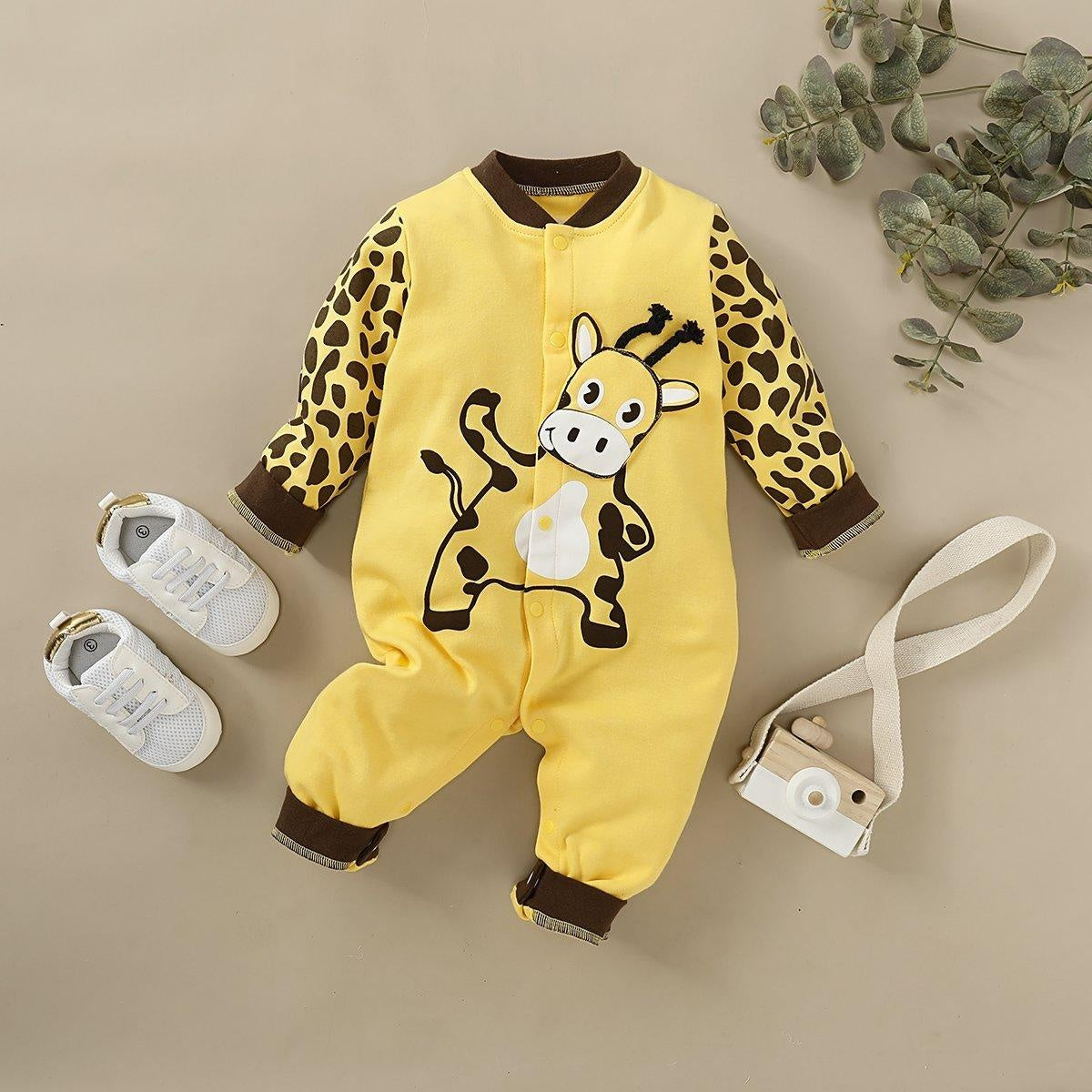 Cow Cartoon Pattern Jumpsuit - MomyMall