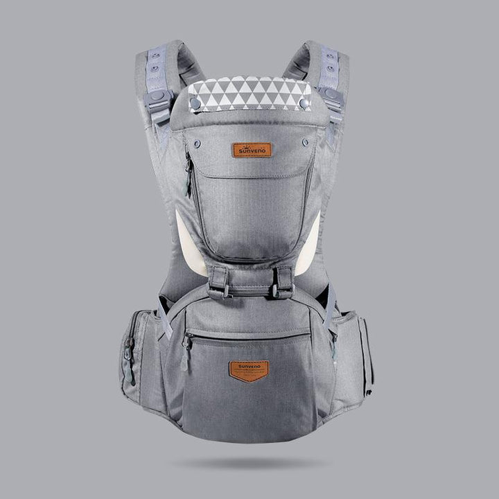 Baby Carrier with Hip Seat 6 in 1 - MomyMall Gray