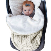 Baby Girls Boys Wrap Swaddle Blankets Knit Sleeping Bag - MomyMall Beige / 0-12 Months