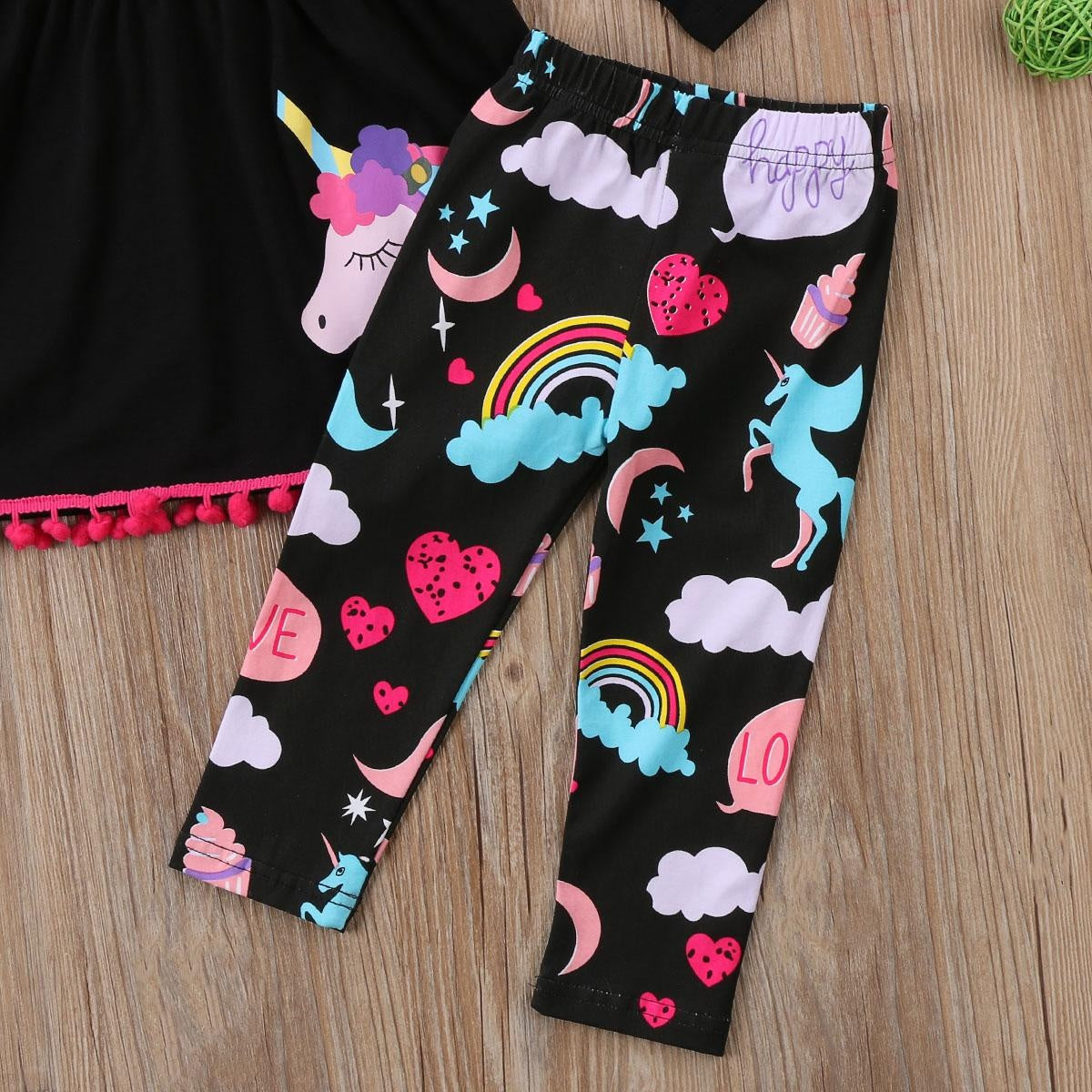 Kids Baby Girl Casual Long Sleeve Outfits 3 Pcs 2-7 Years - MomyMall