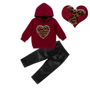 Toddler Kid Girl Clothes Set Love Heart Pearl 2 Pcs Outfits 6M-5Y - MomyMall