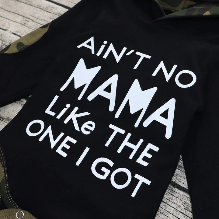 2PCS "Aitn't No Mama Like The One I Got" Camouflage Printed Baby Set - MomyMall