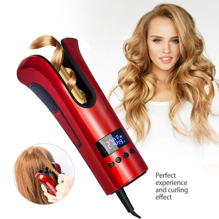 Automatic Hair Curler Spin Curl 1" Ceramic Auto Curling Iron Machine Temperature Time Spiral 360° Rotating