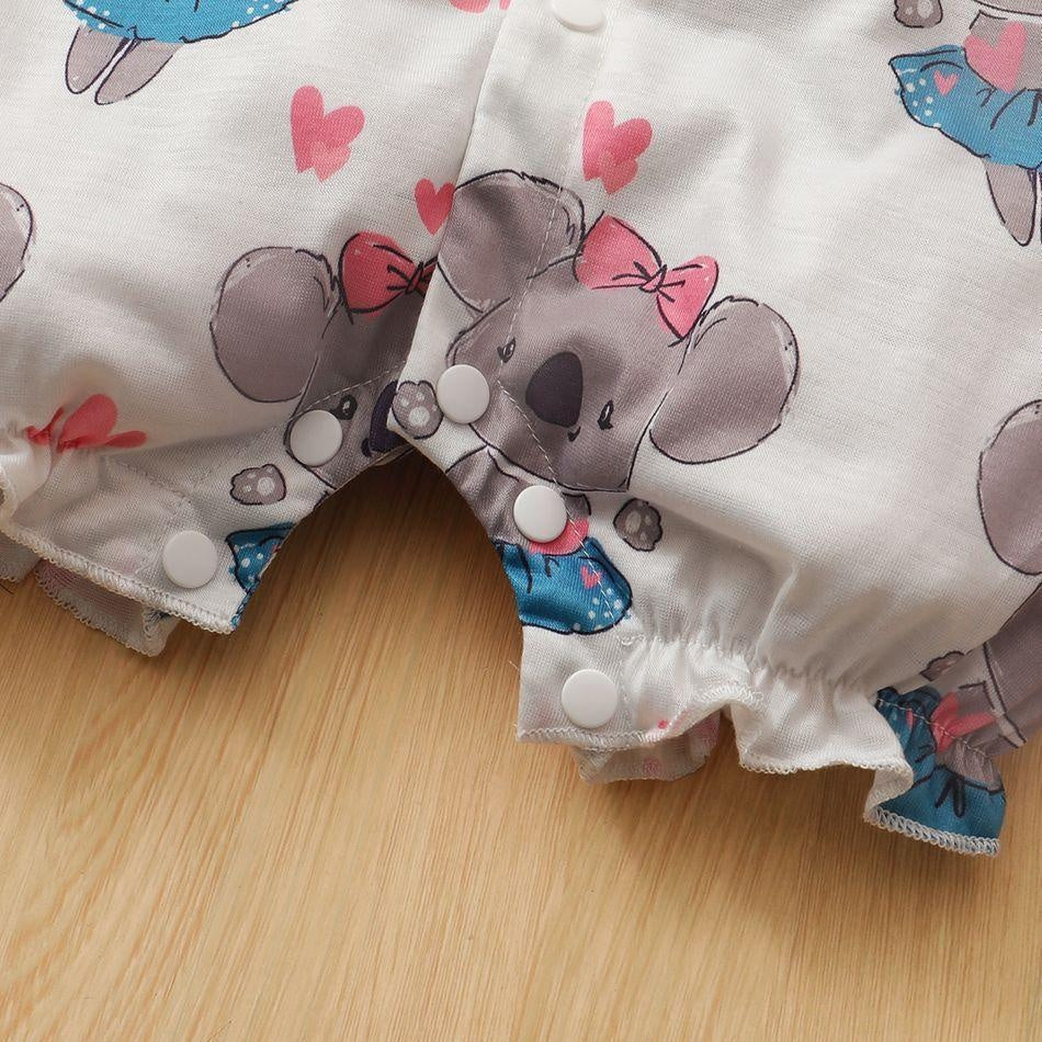 Lovely Koala Printed Baby Romper