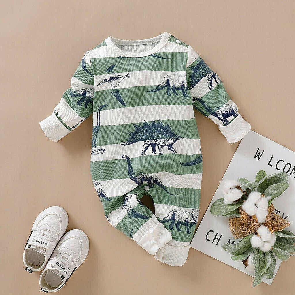 Cute Dinosaur Printed Baby Jumpsuit