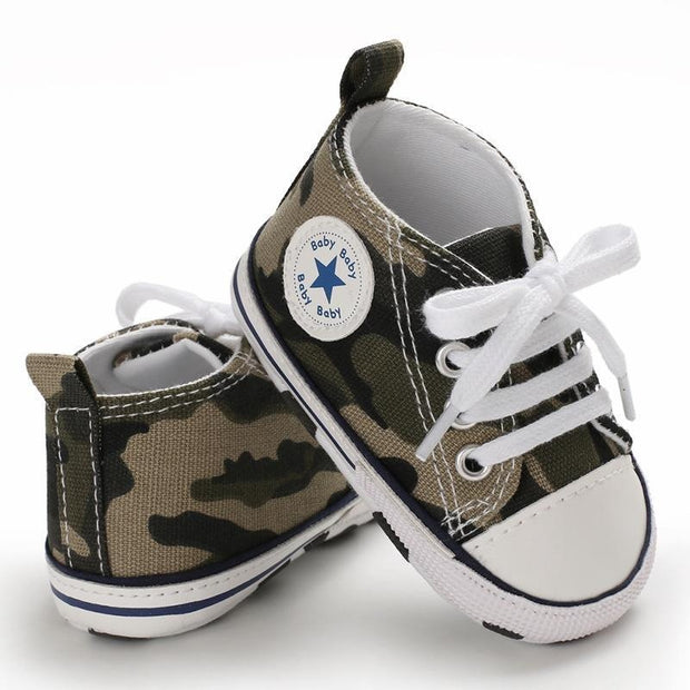 Baby Boy Girl Camouflage Anti-slip Canvas Shoes - MomyMall 3-6Months / Green