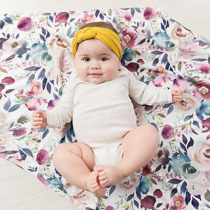 Cute Baby Girl Rose Printed Swaddle Sleeping Bag