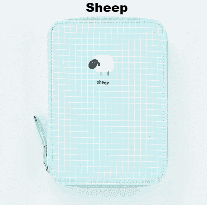 Check Pastels Stationery Case - MomyMall Sheep