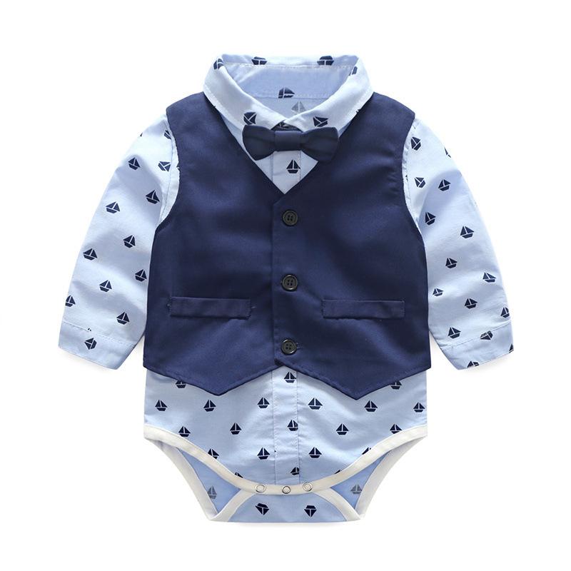 Long Sleeve Baby Boy 3 Pcs Set Suits