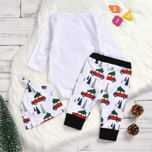 3PCS Merry Christmas Letter Printed Baby Set - MomyMall