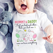 Lovely Elephant Printed Baby Romper - MomyMall
