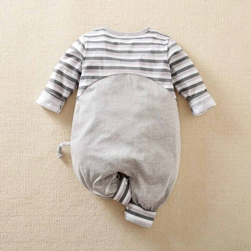 Lovely Cartoon Elephant Printed Baby Jumpsuit