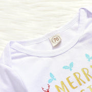 3PCS Merry Christmas Letter Printed Baby Set - MomyMall