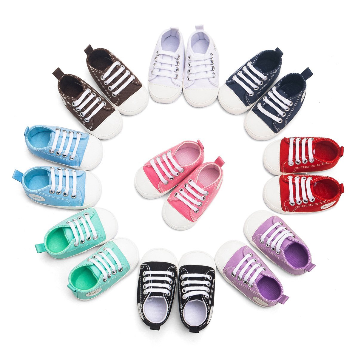 Baby Boy Girl “ Baby ” Letter Printed Anti-slip Canvas Shoes - MomyMall