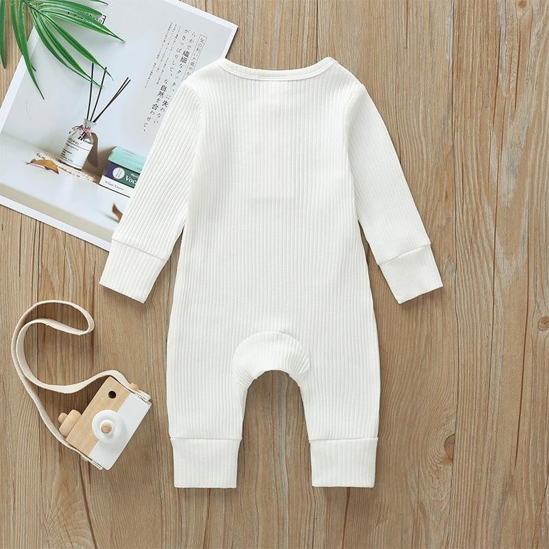 Lovely Solid Color Baby Jumpsuit - MomyMall