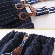 Strap Set Cotton Handsome Gentleman Baby Boy 2 Pcs Formal Suits - MomyMall