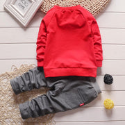 Boy Baby Round Neck Big Pocket Tide Casual Suits 2 Pcs set - MomyMall