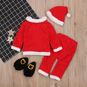 Kids Baby Boy Girl Christmas Elderly Cosplay Suits 4 Pcs