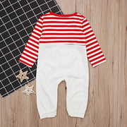 Baby Girl Cute Christmas Striped Elk Romper Jumpsuits