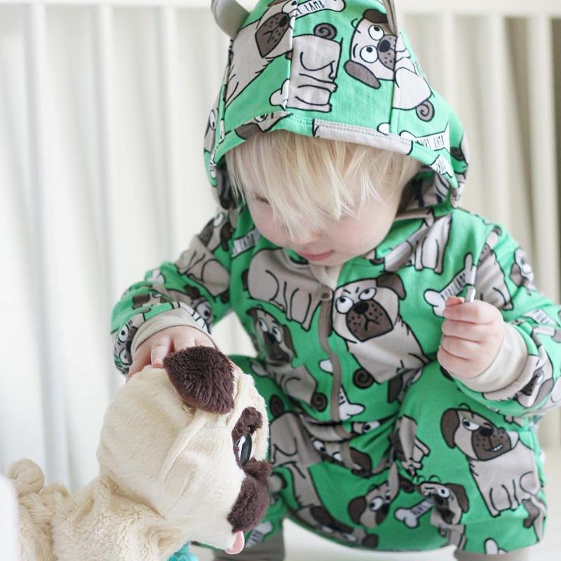 Baby New Fashion Doggie Creeper Zipper Jumpsuit Romper - MomyMall