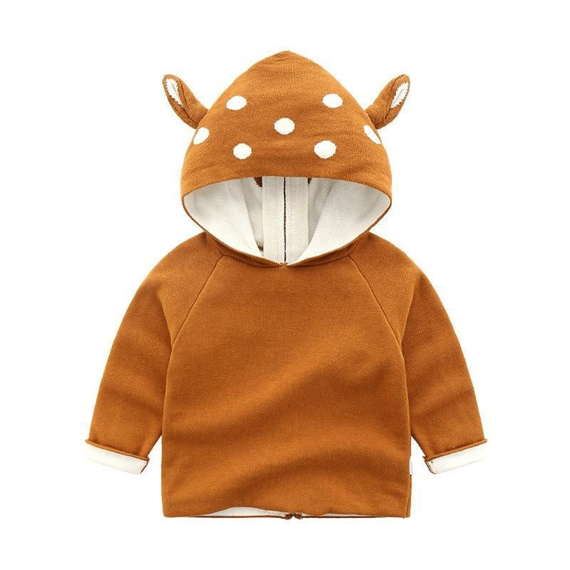 Infant Toddler Baby Cute Cartoon Elk 3D Sweatshirt Coat