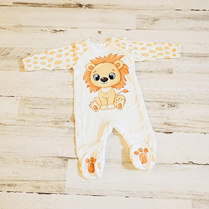 Lovely Cartoon Lion Printed Baby Jumpsuit - MomyMall