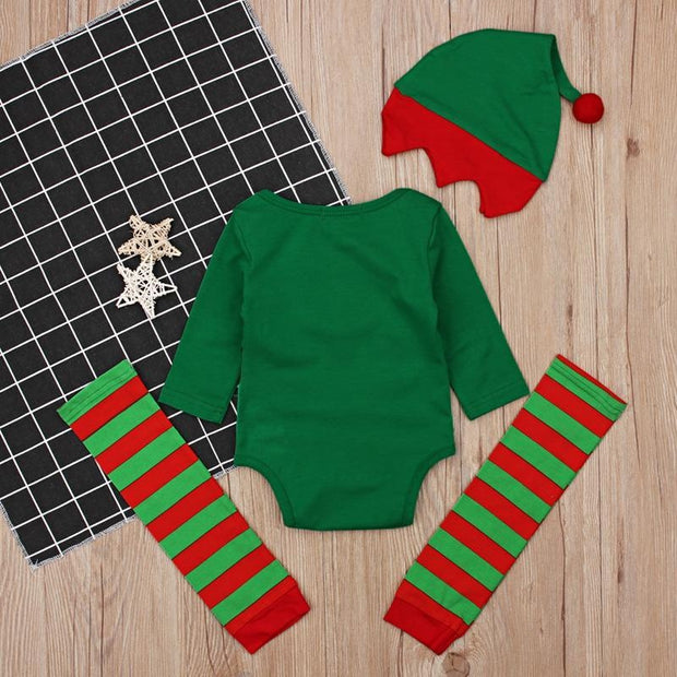 Kids Spring Baby Christmas Long Sleeve Jumpsuit Creeper Romper - MomyMall