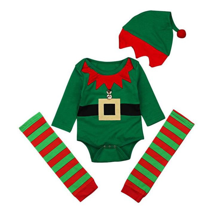 Kids Spring Baby Christmas Long Sleeve Jumpsuit Creeper Romper - MomyMall