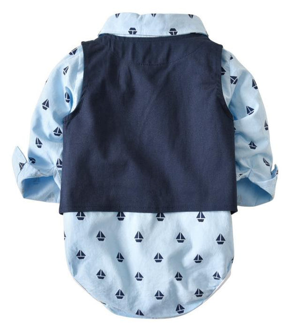 Autumn Gentleman Suit Baby Boy Set 2 Pcs Formal Wear - MomyMall