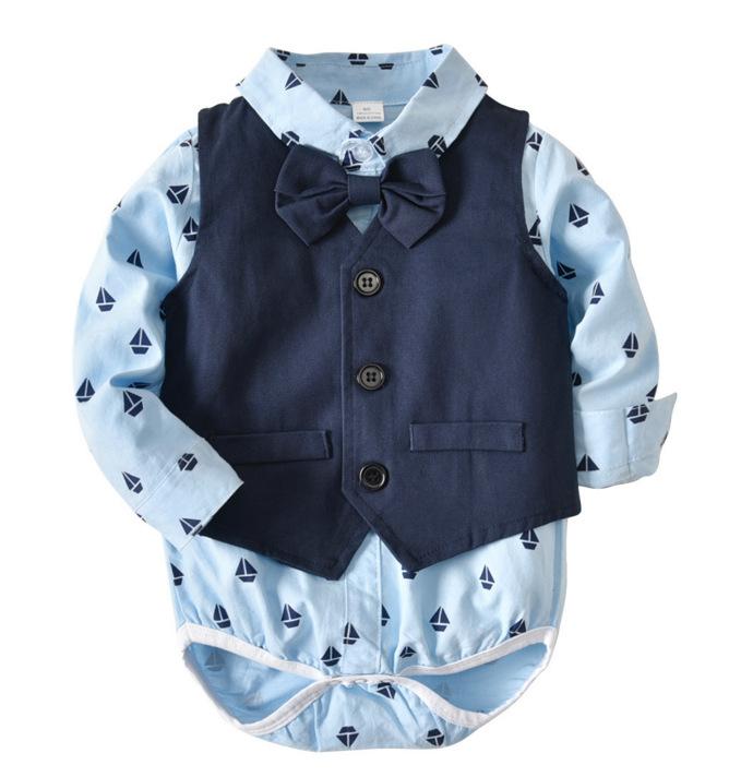 Autumn Gentleman Suit Baby Boy Set 2 Pcs Formal Wear - MomyMall