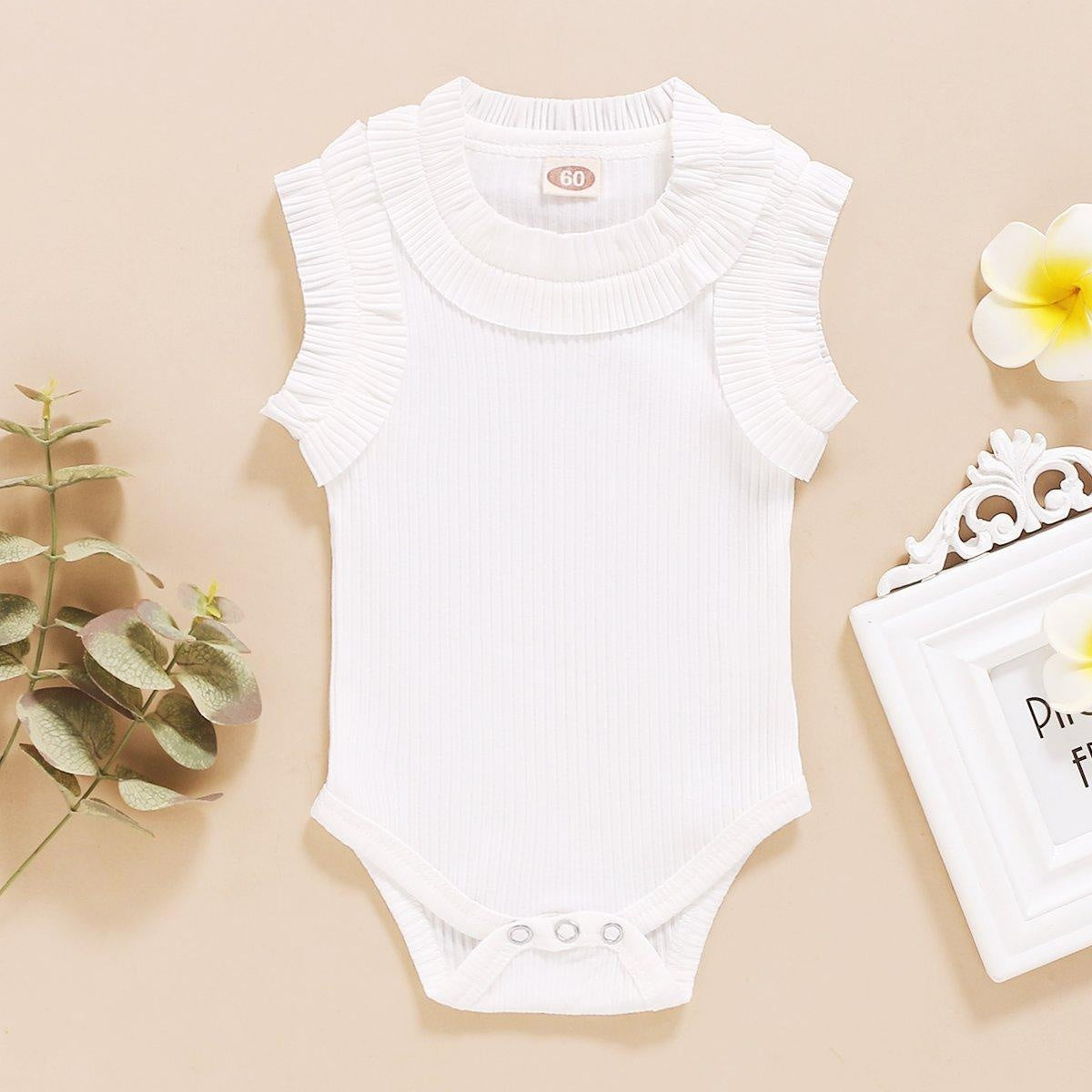 Lovely Solid Color Baby Romper